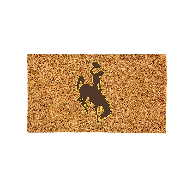 Wyoming Cowboys 28" x 16" Team Logo Outdoor Coir Mat