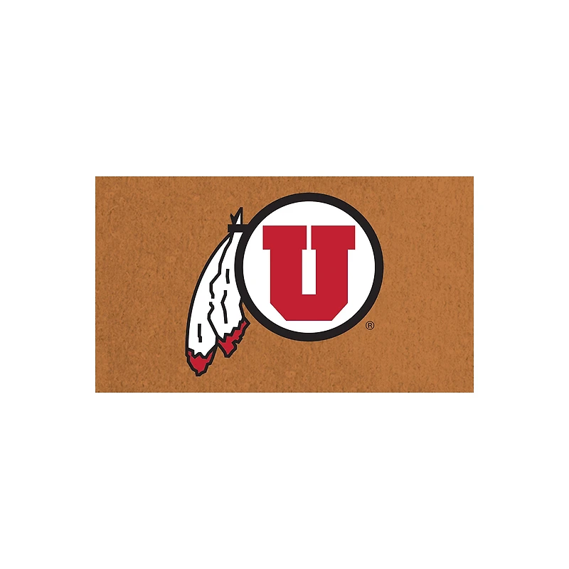 Utah Utes 28" x 16" Team Logo Outdoor Coir Mat
