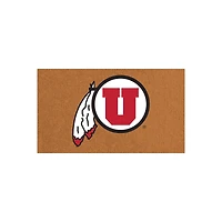 Utah Utes 28" x 16" Team Logo Outdoor Coir Mat