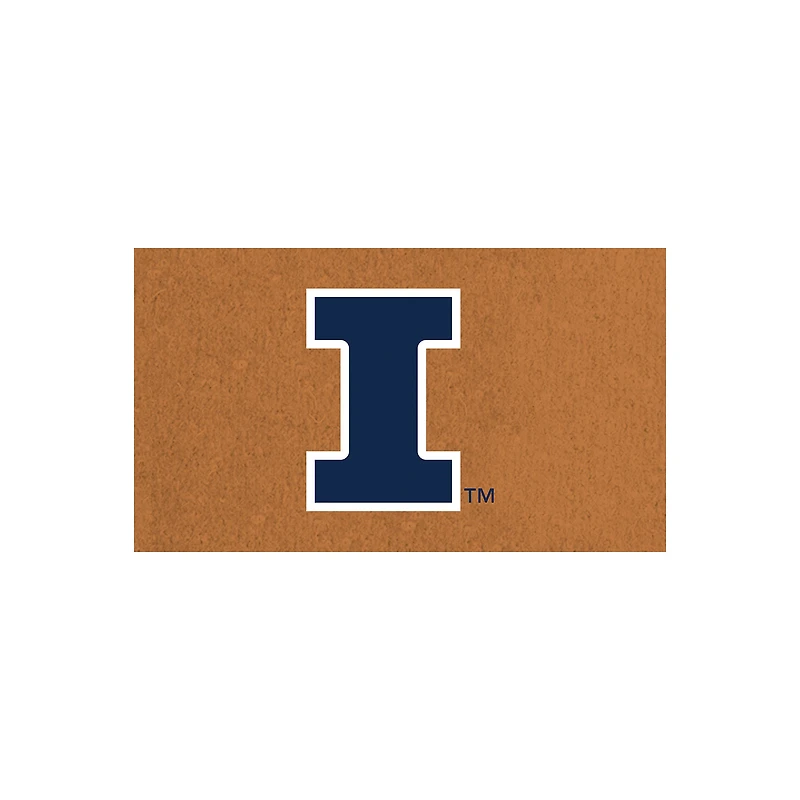 Illinois Fighting Illini 28" x 16" Team Logo Outdoor Coir Mat