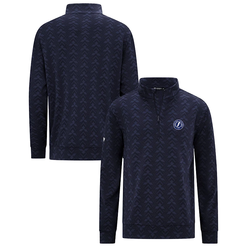 Men's Levelwear Navy Tampa Bay Lightning Chameleon Quarter-Zip Sweatshirt