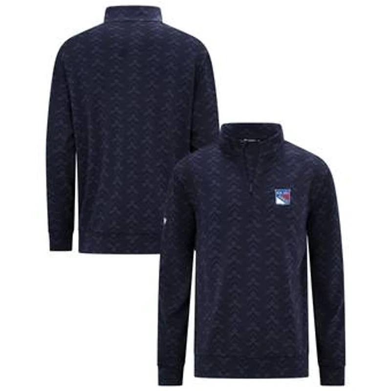 Men's Levelwear Navy New York Rangers Chameleon Quarter-Zip Sweatshirt