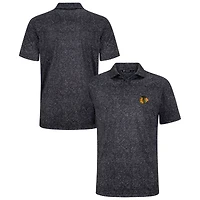 Men's Levelwear Black Chicago Blackhawks Speckle Polo