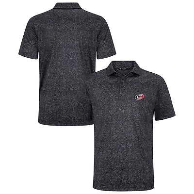 Men's Levelwear Black Carolina Hurricanes Speckle Polo