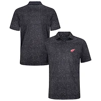 Men's Levelwear Black Detroit Red Wings Speckle Polo
