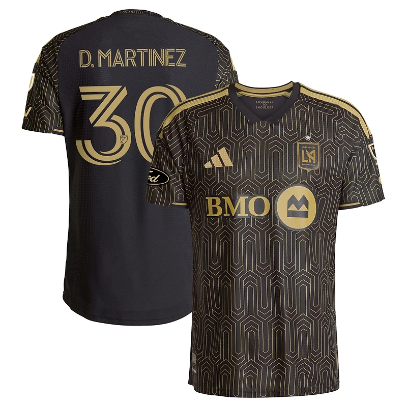 Men's adidas David Martínez Black LAFC 2026 2026 Primary Kit On-Field Authentic Patch Jersey