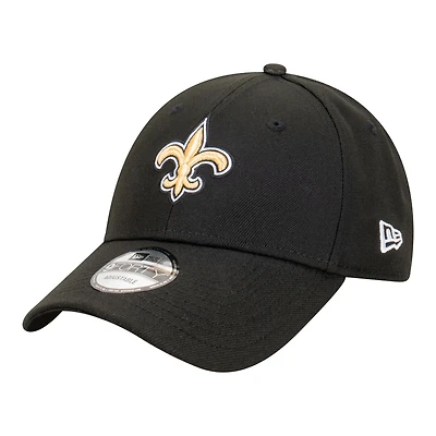 Men's New Era  Black New Orleans Saints Core Team 9FORTY Adjustable Hat