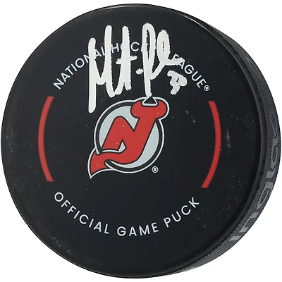 Martin Brodeur New Jersey Devils Autographed Official Game Puck