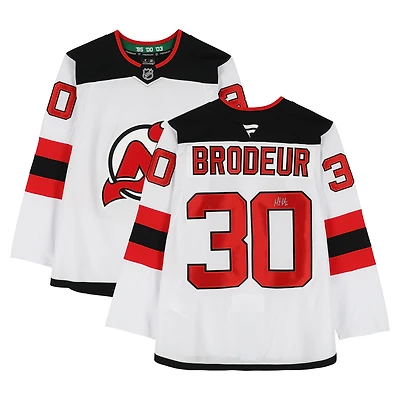 Martin Brodeur New Jersey Devils Autographed White Fanatics Premium Jersey