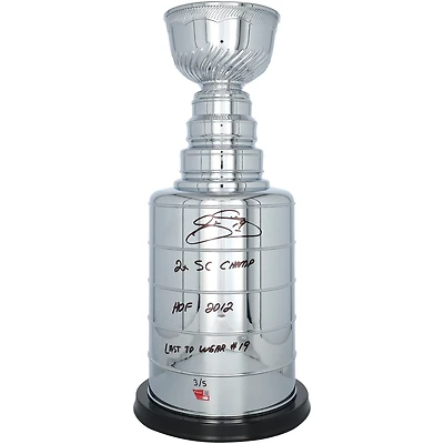 Joe Sakic Colorado Avalanche Autographed 2' Replica Stanley Cup with Multiple Inscriptions