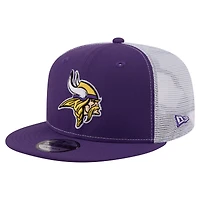 Men's New Era  Purple Minnesota Vikings Core Team 9FIFTY Trucker Snapback Hat