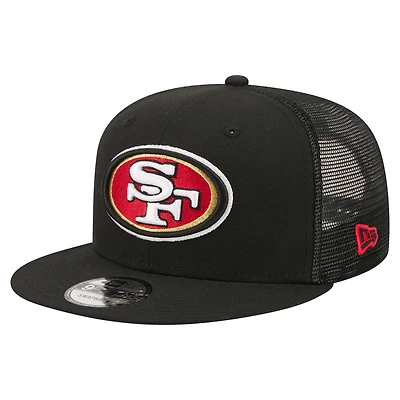 Men's New Era  Black San Francisco 49ers Core Team 9FIFTY Trucker Snapback Hat