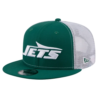 Men's New Era  Green New York Jets Core Team 9FIFTY Trucker Snapback Hat