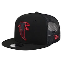 Men's New Era  Black Atlanta Falcons Core Team 9FIFTY Trucker Snapback Hat