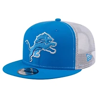 Men's New Era  Blue Detroit Lions Core Team 9FIFTY Trucker Snapback Hat