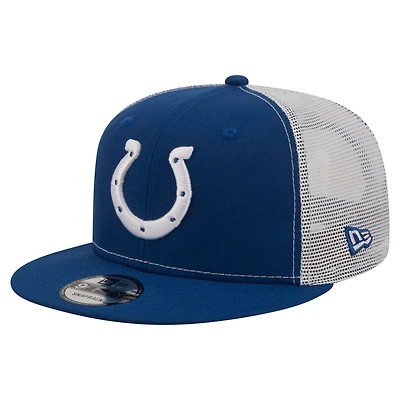 Men's New Era  Royal Indianapolis Colts Core Team 9FIFTY Trucker Snapback Hat