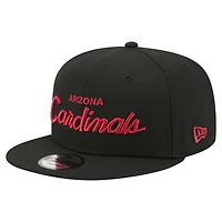 Men's New Era  Black Arizona Cardinals Core Team Script 9FIFTY Snapback Hat