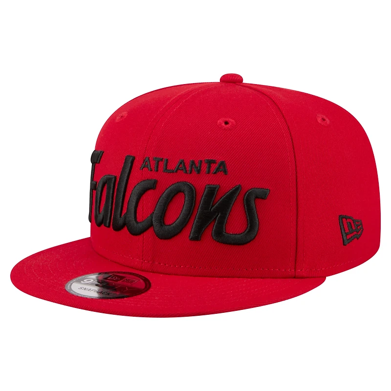 Men's New Era  Red Atlanta Falcons Core Team Script 9FIFTY Snapback Hat