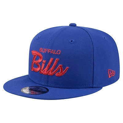 Men's New Era  Royal Buffalo Bills Core Team Script 9FIFTY Snapback Hat
