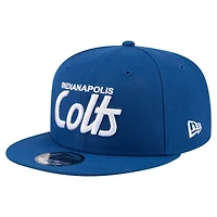 Men's New Era  Royal Indianapolis Colts Core Team Script 9FIFTY Snapback Hat