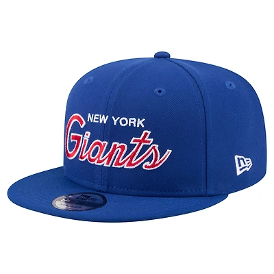 Men's New Era  Royal New York Giants Core Team Script 9FIFTY Snapback Hat