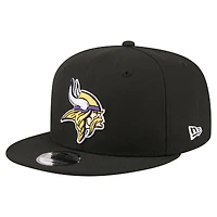 Men's New Era  Black Minnesota Vikings 9FIFTY Snapback Hat