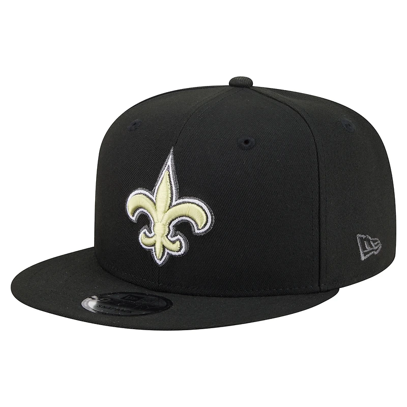 Men's New Era  Black New Orleans Saints 9FIFTY Snapback Hat