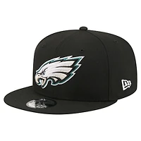 Men's New Era  Black Philadelphia Eagles 9FIFTY Snapback Hat