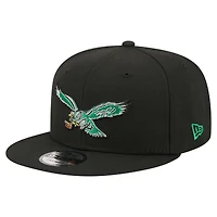 Men's New Era Black Philadelphia Eagles 9FIFTY Snapback Hat