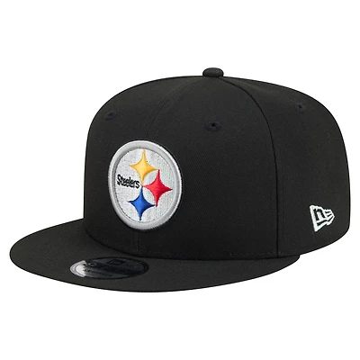 Men's New Era  Black Pittsburgh Steelers 9FIFTY Snapback Hat