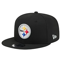 Men's New Era  Black Pittsburgh Steelers 9FIFTY Snapback Hat