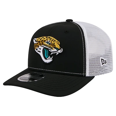 Men's New Era  Black Jacksonville Jaguars 9SEVENTY Trucker Adjustable Hat