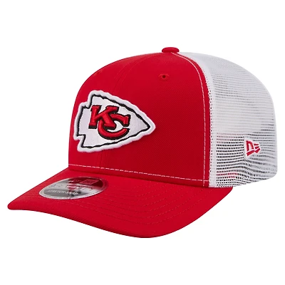 Men's New Era  Red Kansas City Chiefs 9SEVENTY Trucker Adjustable Hat