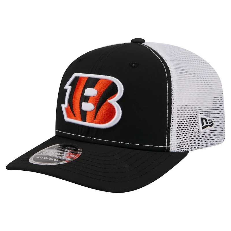Men's New Era  Black Cincinnati Bengals 9SEVENTY Trucker Adjustable Hat