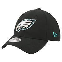 Men's New Era  Black Philadelphia Eagles Core Team 39THIRTY Flex Hat