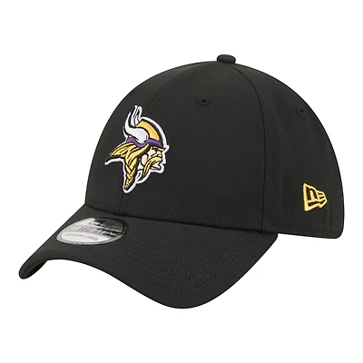 Men's New Era  Black Minnesota Vikings Core Team 39THIRTY Flex Hat