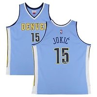 Nikola Jokić Denver Nuggets Autographed Light Blue Mitchell & Ness 2016-17 Swingman Jersey - BAS