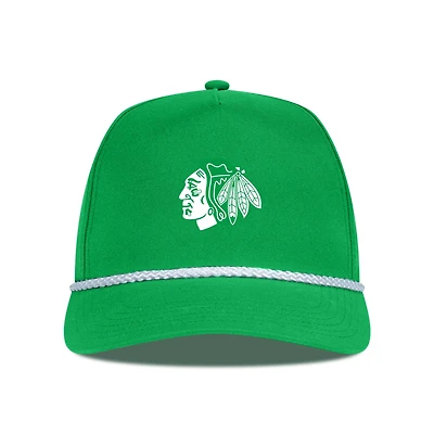 Men's Levelwear Kelly Green Chicago Blackhawks St. Patrick's Day Gambit Rope Adjustable Hat