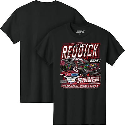 Men's 23XI Racing Black Tyler Reddick 2026 DuraMax Texas Grand Prix Powered by RelaDyne Race Winner T-Shirt