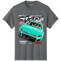 Men's Hendrick Motorsports Team Collection Heather Gray Chase Elliott 2026 Cook Out 400 Race Winner T-Shirt