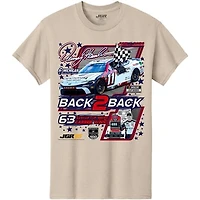 Men's Classic Ink Cream Denny Hamlin 2026 FireKeepers Casino 400 Race Winner T-Shirt
