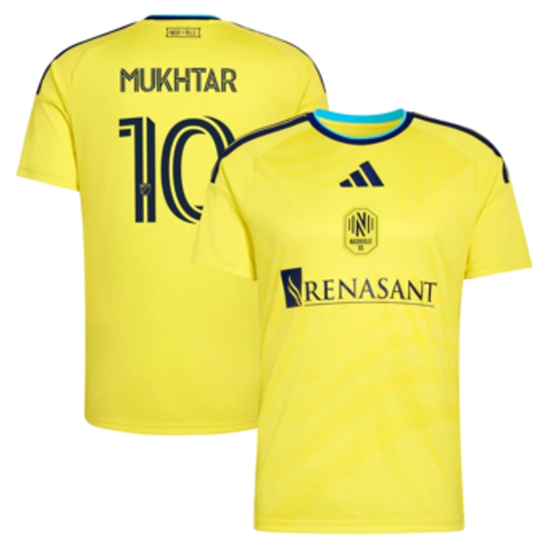Men's adidas Hany Mukhtar Yellow Nashville SC 2026 The Reverb Kit Replica Jersey
