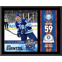 Jake Guentzel Tampa Bay Lightning 2026 NHL Stadium Series 12" x 15" Sublimated Plaque with Game-Used Ice - Limited Edition of 250