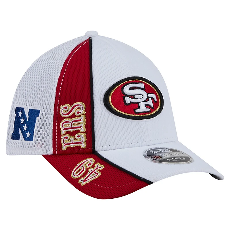 Men's New Era White/Scarlet San Francisco 49ers Dash 39THIRTY Flex Hat