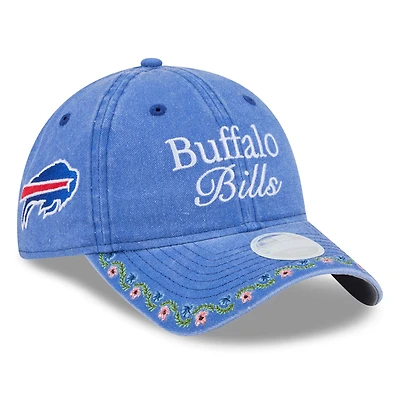 Women's New Era Royal Buffalo Bills Washed Floral 9TWENTY Adjustable Hat