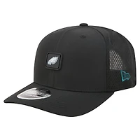 Men's New Era Black Philadelphia Eagles Micro Badge 9SEVENTY Adjustable Hat