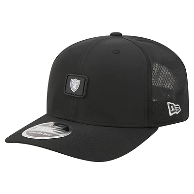 Men's New Era Black Las Vegas Raiders Micro Badge 9SEVENTY Adjustable Hat