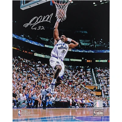 Karl Malone Utah Jazz Autographed 8" x 10" Signature Dunk Photograph