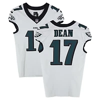 Nakobe Dean Philadelphia Eagles Game-Used #17 White Nike Jersey from Multiple Games During the 2024 NFL Preseason