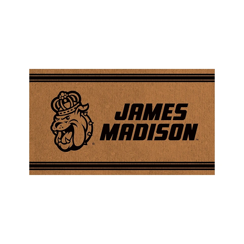 James Madison Dukes 28" x 16" Primary Logo Outdoor Coir Entryway Mat